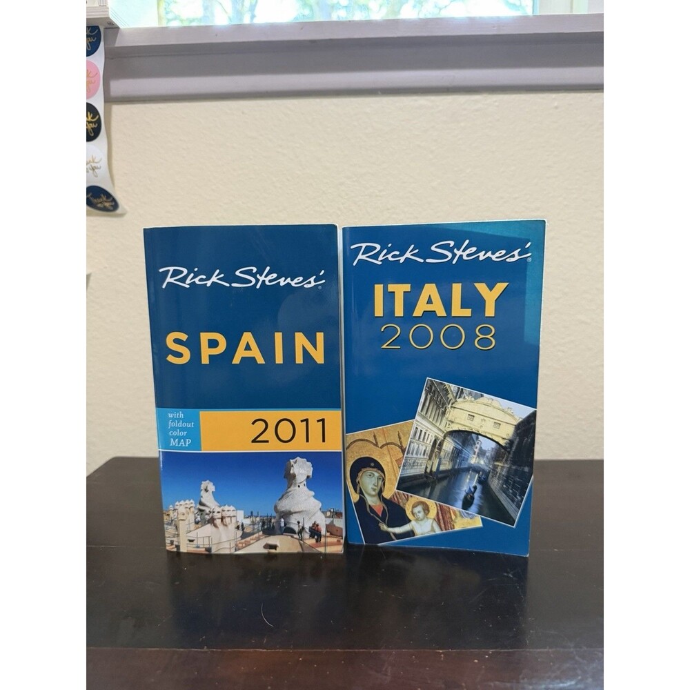 Rick Steves Italy 2008 & Spain 2011 Travel Guide Books Paperback